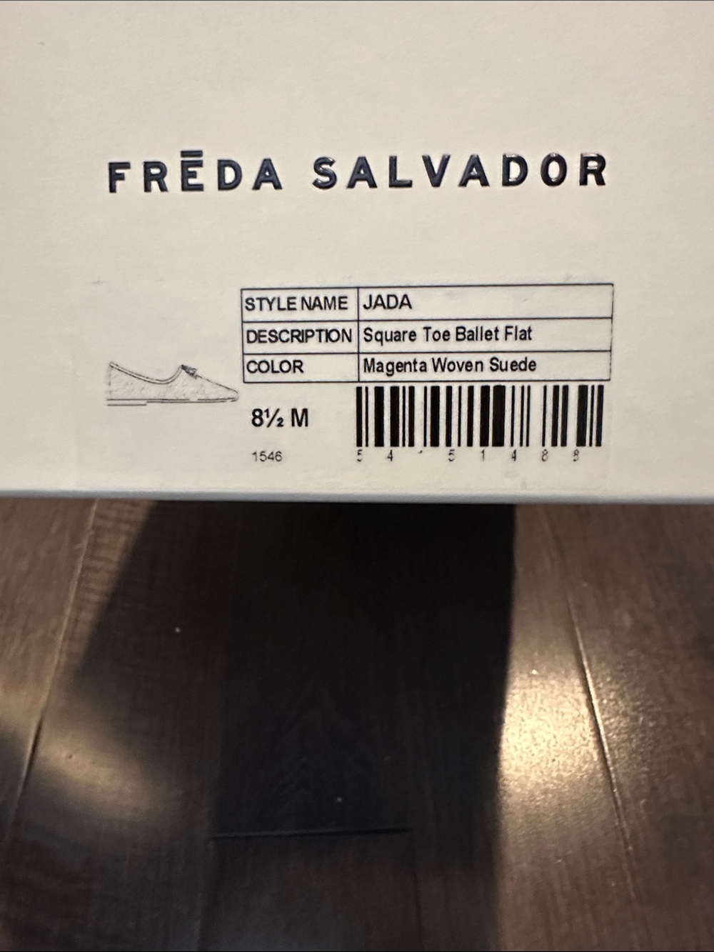 Freda Salvador JADA SQUARE TOE BALLET FLAT Fuchsia - Picture 3 of 3